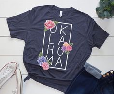 Floral Oklahoma Tshirt LE16A0