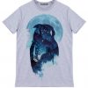 The Owl in Moon Tshirt FD4JL0
