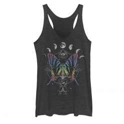 Rainbow Butterfly And Moon Phases Tanktop AL16A1