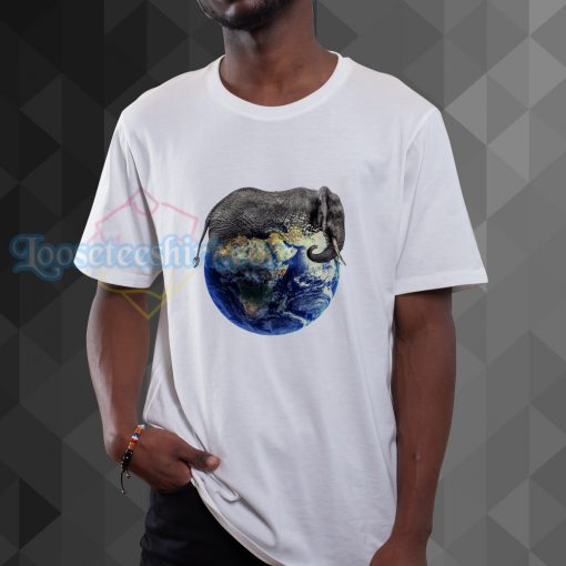 Elephant Earth Artistic T-shirt