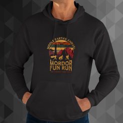Vintage Middle Earth'S Annual Mordor Fun Run One Does Not Simply Walk hoodie