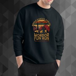 Vintage Middle Earth'S Annual Mordor Fun Run One Does Not Simply Walk sweatshirt