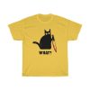 Black cat what funny killer Kitten Halloween Horror Gift T-Shirt