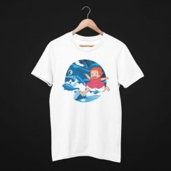 Ponyo On The Waves – Studio Ghibli Unisex T-Shirt