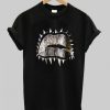 lips rolled up T shirt