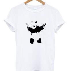 panda with the gun t-shirt