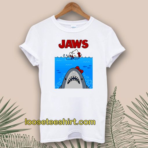 Jaws hello kitty t shirt