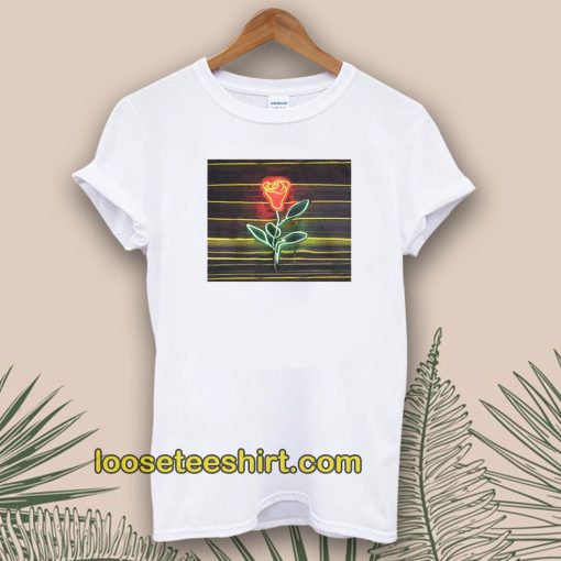 Louis tomlinson neon rose t-shirt