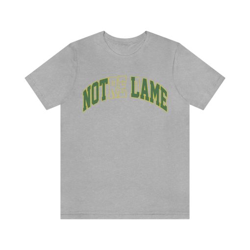 Drake Not Lame Notredame Embroidery Style Graphic Printed Tshirt TPKJ1