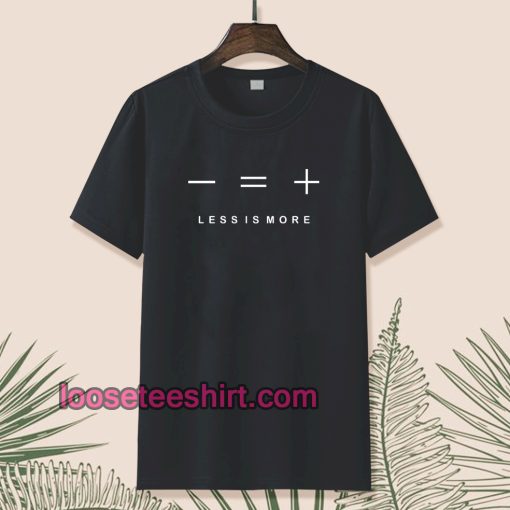 Less is more Black t-shirt TPKJ1