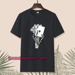 Poker Skeleton Hand Graphics Street T-shirts TPKJ1