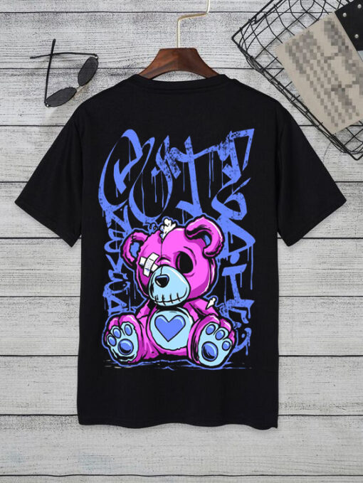 CAMISETA OVERSIZED PRETA - CUTE NEVER DIE T Shirt