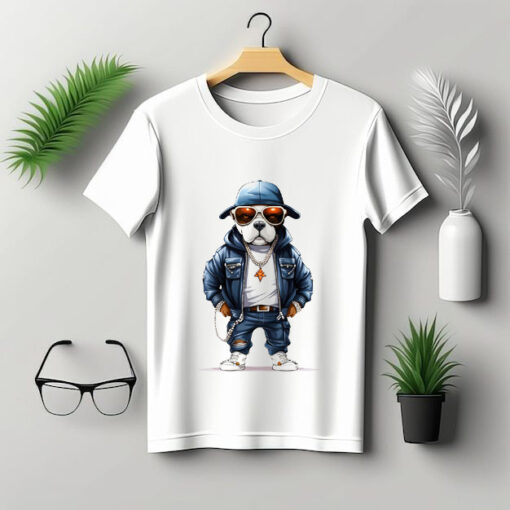 Hip Hop Dog Car T Shirt