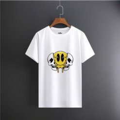 smile behind the skull t shirt